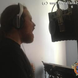 Paul Andrews recording back vocals